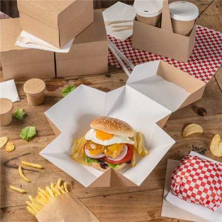 CONCHAS HAMBURGUESA 'THE PACK' 240G/M2 155X15,5X11,5CM X 50UN