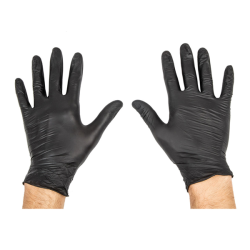 GUANTES 'L' NEGRO NITRILO X100UN