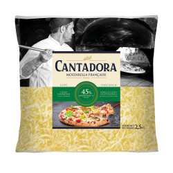 MOZZARELLA CANTADORA 100% RALLADA 2,5KG X 4 (10 KG)