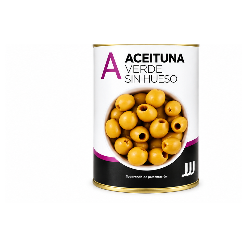 ACEITUNAS VERDES SIN HUESO 4.250 KG