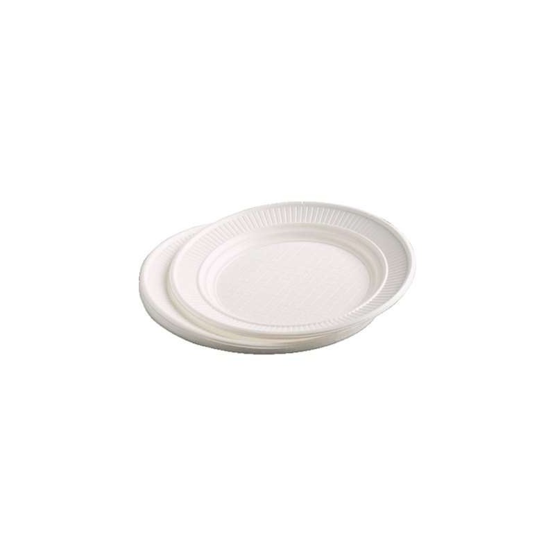 PLATO LLANO 22 CM PAQUETE 100 U